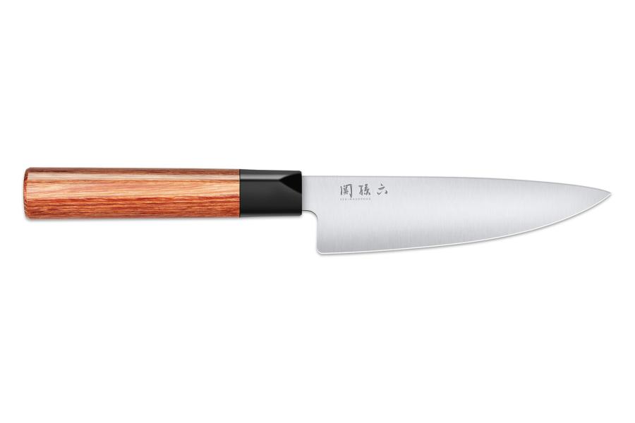 Couteau japonais Kai Seki Magoroku chef 15 cm - pakkawood (Redwood)