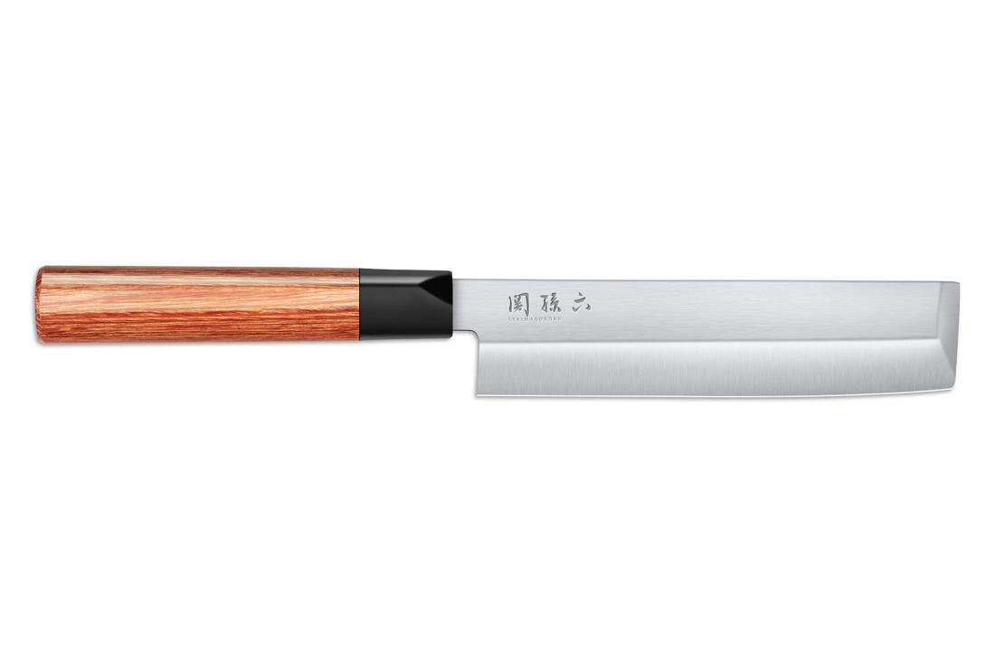 Couteau japonais Kai Seki Magoroku pakkawood (Redwood) - nakiri 16,5 cm
