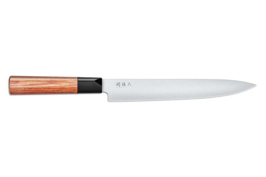 couteau japonais kai seki magoroku trancheur 20 cm - pakka-wood (Redwood)