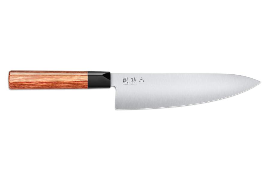 couteau japonais kai seki magoroku chef 20 cm Pakka-wood (Redwood)